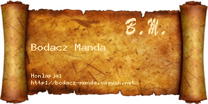 Bodacz Manda névjegykártya